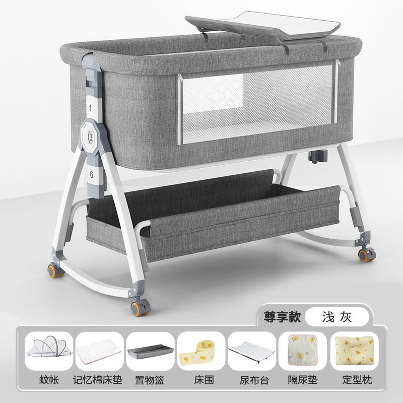 Baby crib - portable, foldable, multi-functional bassinet - newborn & toddler convertible bed