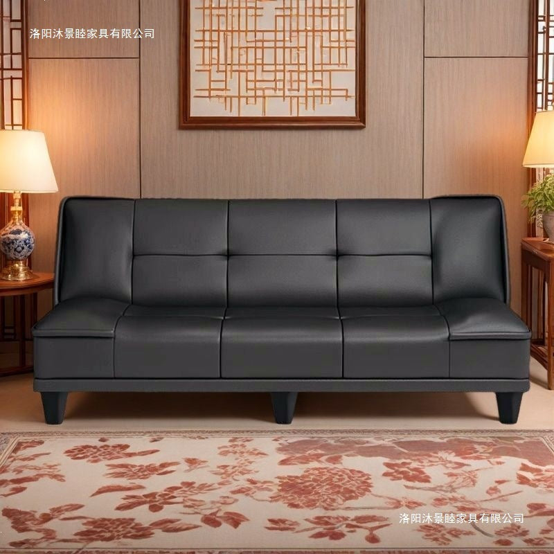 Cat scratch leather fabric sofa dual-purpose sofa small apartment living room casual apartment double foldable sofa bed