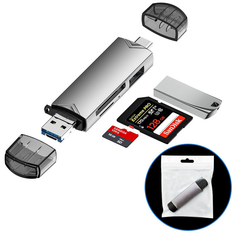 Memory card typec3.0 high-speed otg card reader aluminum alloy mobile phone memory card computer sdtfu disk tf card
