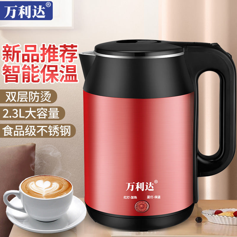 Wholesale stainless steel electric kettle from manufacturer - small appliance, home use, automatic shut-off, gift options, dropshipping available, cross-border e-commerce