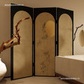 New chinoiserie screen foldablemovable living room entrance tea room bedroom bedside folding screen bamboo moon