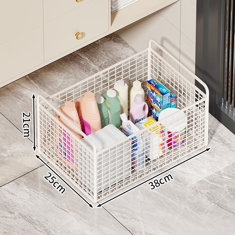 Bathroom cabinet under storage rack laundry detergent bathroom wheeled storage basket wash basin under washbasin movable storage rack