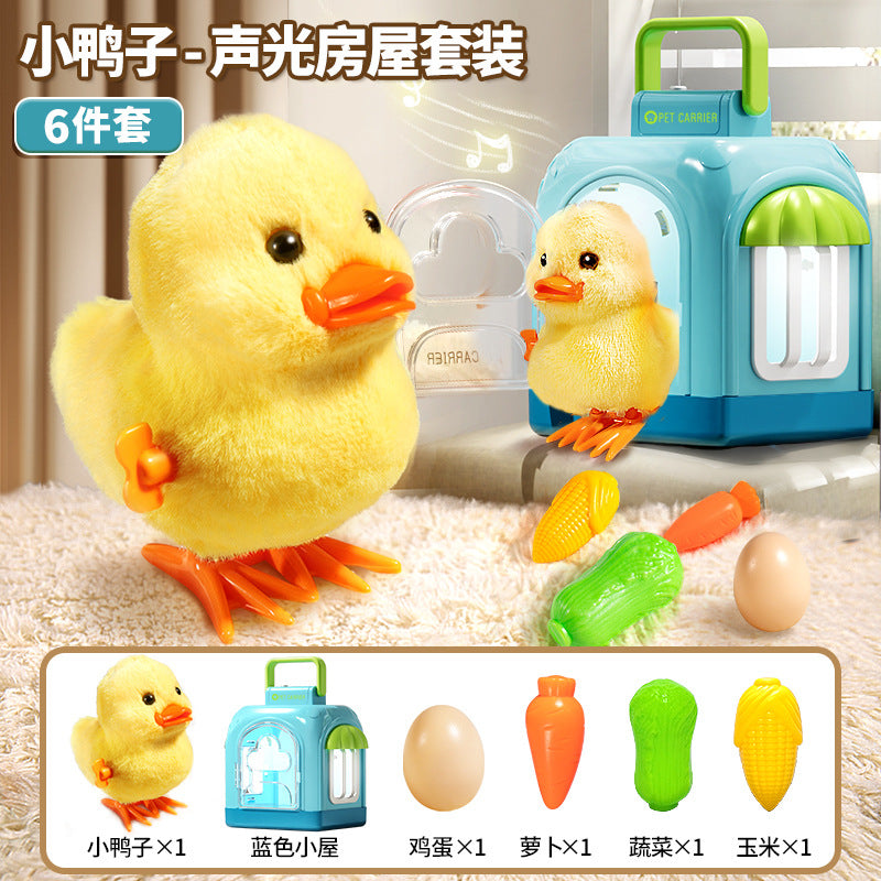 Wind-up toy jumping chicken can walk kidspopularstuffed jumping duck girl boy baby animal wholesale