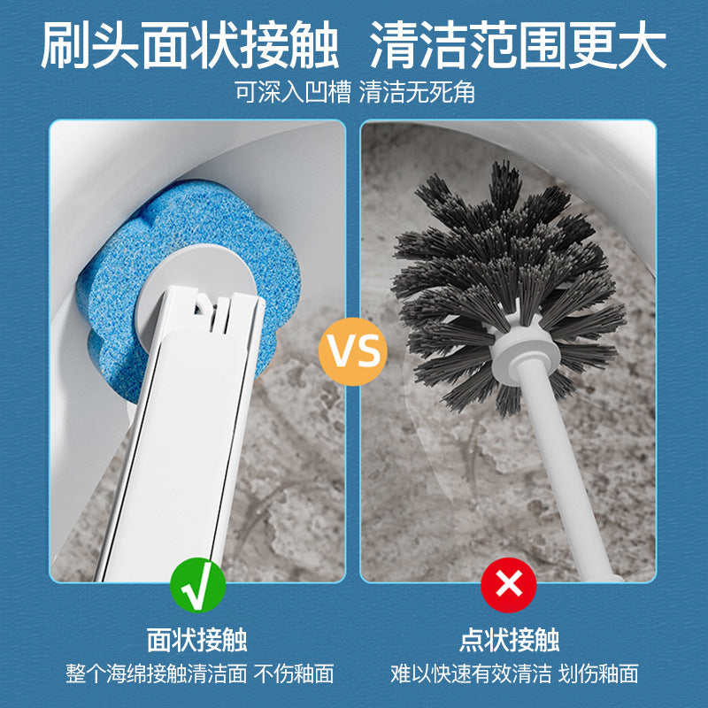 Toilet cleaning brush No dead ends Decontamination Household disposable toilet brush Throwable replacement cotton sheet