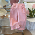 spring/autumn new arrivals: girls' casual pants - loose fit, stylish, fresh floral print, long pants for kids and toddlers, korean style