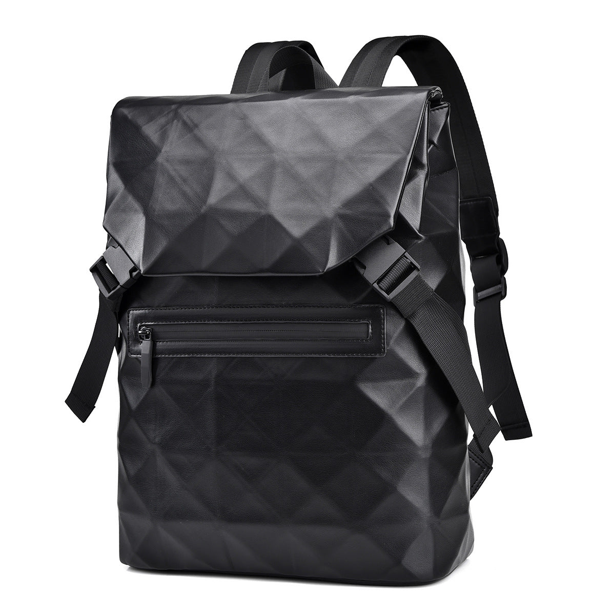 New Fashion Personality Trend Rhombus Backpack Men's Business Large Capacity Backpack Versatile Travel Computer Bag School Bag