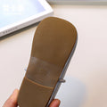 Girls' leather shoes - new spring collection: stylish square-toe ballet flats with rhinestone detail, slip-on design, and non-slip sole