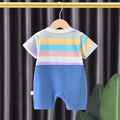 Newborn baby romper short sleeve spring/summer outfit - lightweight summer clothes for baby boys and girls - cute crawling suit for outdoor wear