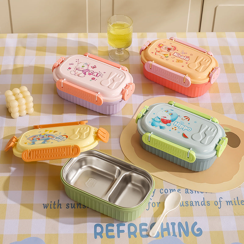 304 stainless steel insulated lunch box - perfect for kids, office workers, and students. features divided compartments and microwave-safe heating