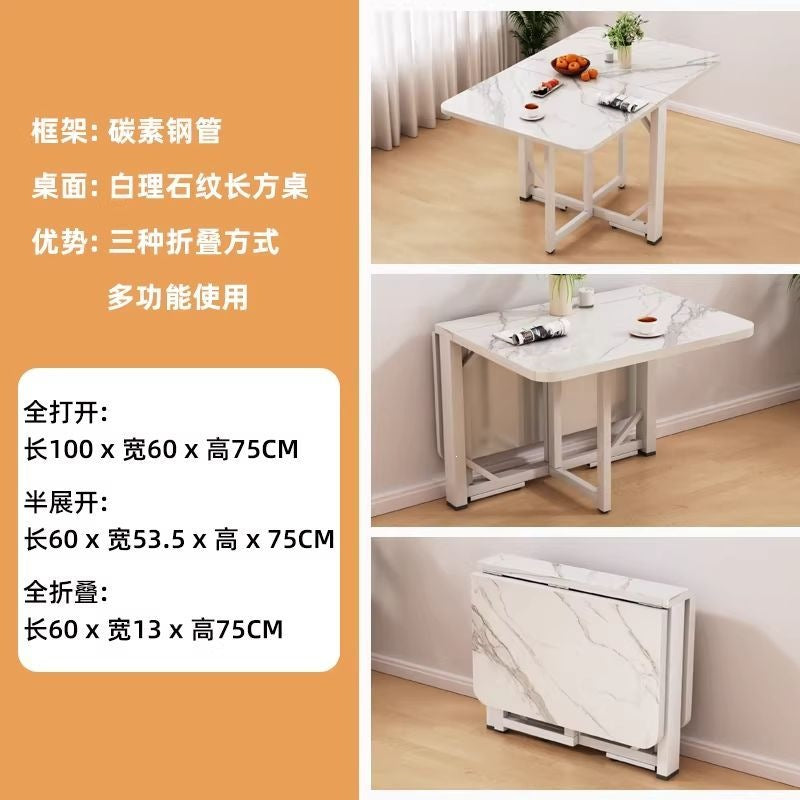 Folding table, installation-free dining table, small apartment rental, telescopic dining table, simple street stall, outdoor folding table