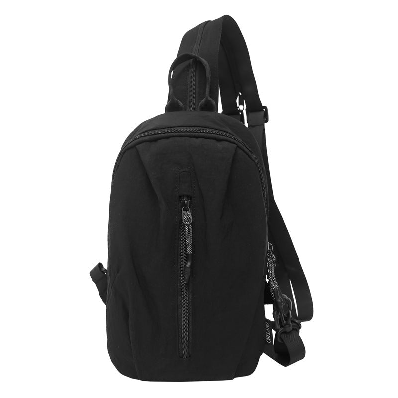 New large-capacity spring outing lightweight small backpack outdoor sports cycling breast bag Korean version versatile trend messenger bag