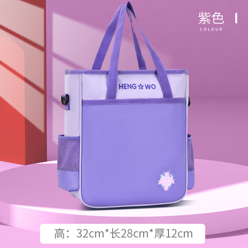 Ready-to-ship wholesale elementary school tutoring bag, water-resistant, large capacity, unisex tote bag, portable crossbody bag, breathable and wear-resistant
