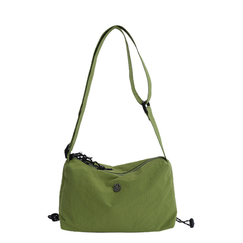 Women's casual crossbody bag - 2026 spring/summer new arrival - wide strap versatile canvas bag - large capacity commuter shoulder bag