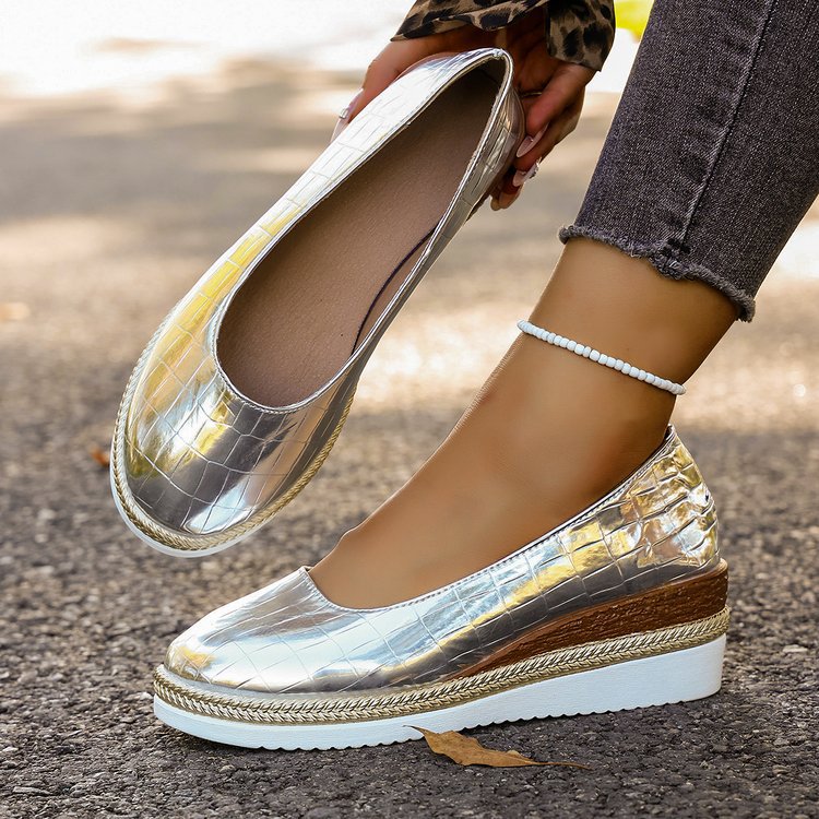 autumn new arrival: plus-size wedge heel flats for women, sizes 36-43. wholesale available. dropshipping for  and