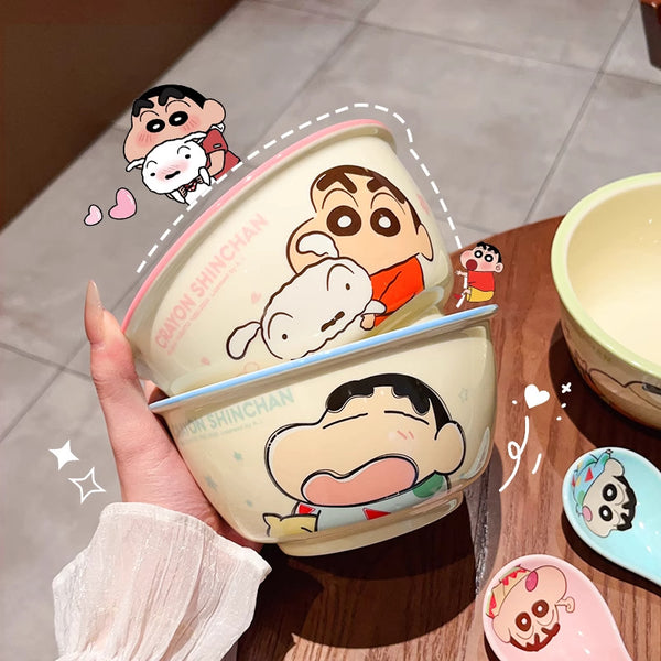 Crayon Xiaoxin 6-inch noodle bowl household ceramic bowl large instant noodle bowl cartoon round soup bowl cute bowl wholesale