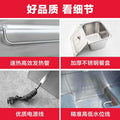 Commercial food warmer table, stainless steel warming cart, breakfast shop equipment, canteen serving counter