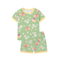 Flame-retardant fabric cross-border foreign trade summer girl home clothes full printed small fresh cute bunny 2-piece suit