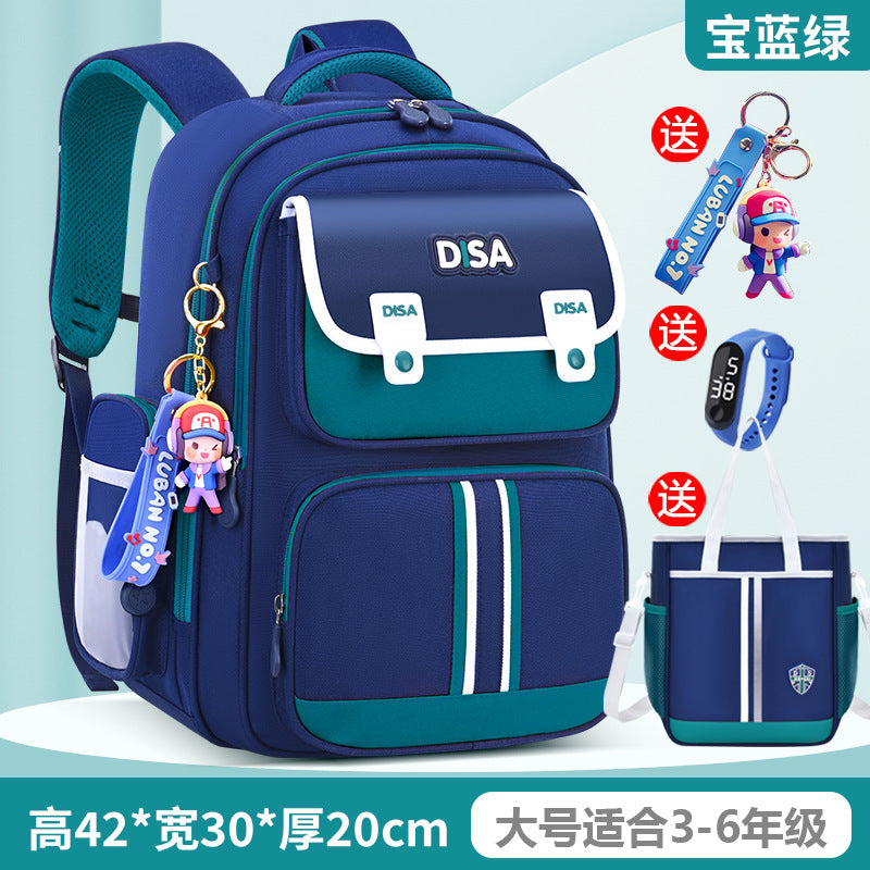 Schoolbag for boys and primary school students 2026 new arrival for grades 1, 2, 3 to 6, boys and girls, lightweight kids spine protection and burden reduction