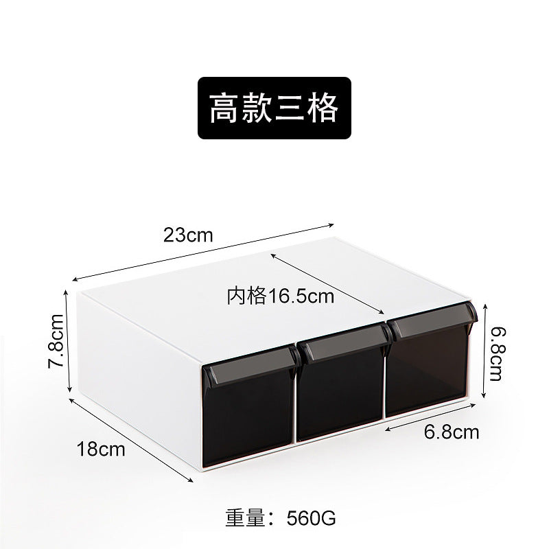 Drawer storage box Desktop pull-out mask storage box Household makeup brush Cotton ins Desktop storage cabinet