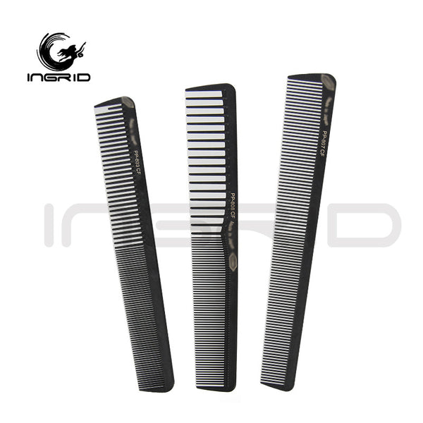 Ingrid carbon fiber Tony cover hair comb anti-static trimming hair comb hair salon special printing LOGO pointed tail comb