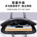 Large capacity canvas briefcase - office handbag, document bag, conference bag, laptop bag, file bag, business bag - custom printing available