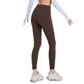 winter new high-waisted fleece-lined leggings for women - outdoor running, butt-lifting, pocketed workout fitness pants