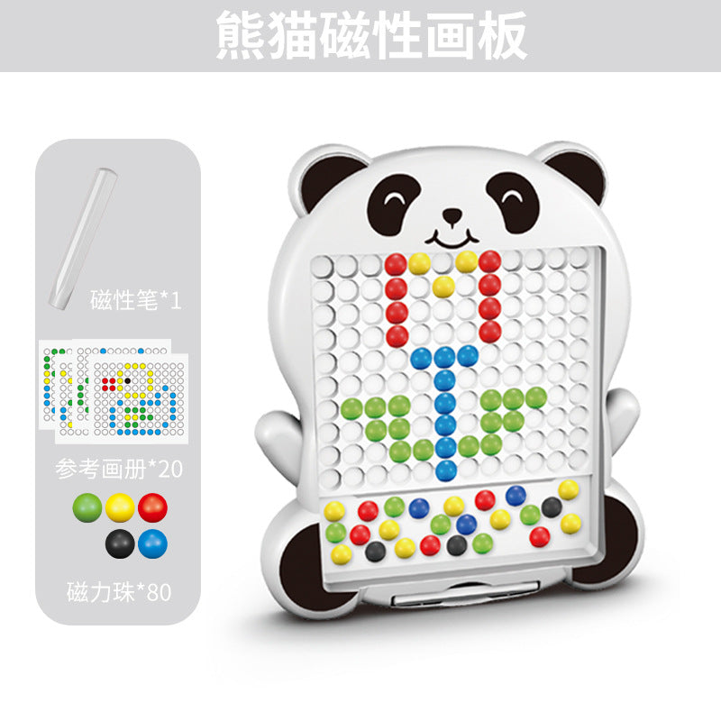 July new product children's magnetic brush drawing board puzzle magnetic ball magnetic bean puzzle magnetic drawing board 61 toy