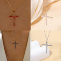 Wholesale "instagrammable" cross necklaces - cross-border amazon trendy, unique, high-end diamond-studded jewelry sweater chains for women