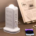 Wireless charging power strip smart home multi-outlet socket with built-in cables, multi-function student usb power board