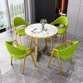 Nordic light luxury negotiation table and chair set - modern minimalist coffee shop/milk tea shop small round table for sales centers and casual reception areas