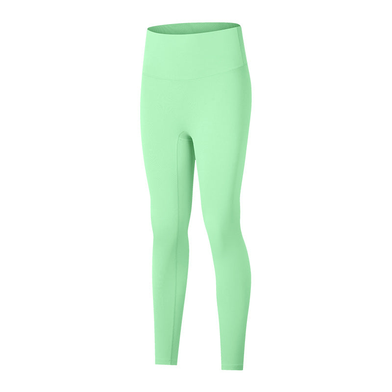 Naked feeling without t-line peach butt tight yoga nine-point pants elastic high waist hip lifting sports fitness pants for women et002