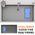Kitchen sink large single slot 304 stainless steel sink basin thickened 5mm xiao mi grain sink single slot all-in-one