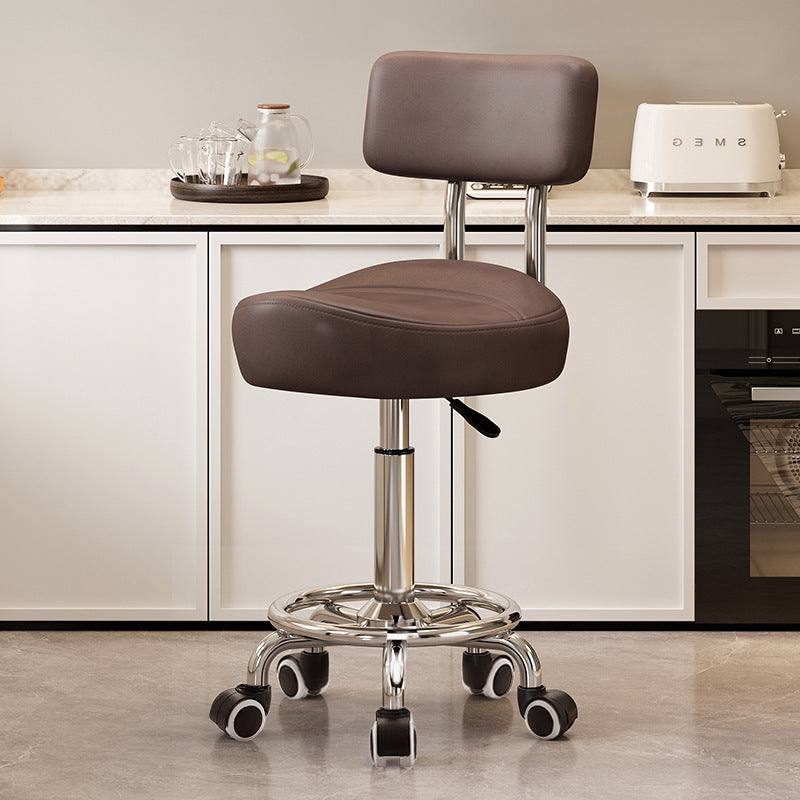 Saddle Chair Kitchen Cooking Chair Front Desk Cashier High Stool Universal Wheel Lifting Chair Beauty Barber Stool
