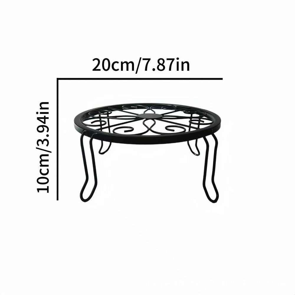 Nordic flower stand plant support heavy duty potting bracket indoor outdoor metal garden container round stand