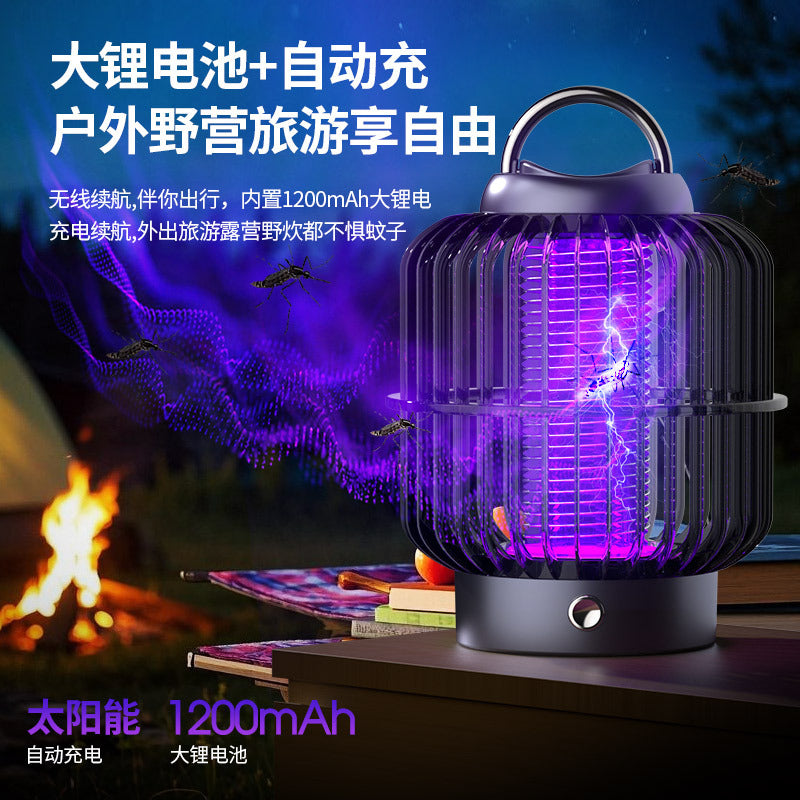 solar mosquito killer lamp usb rechargeable mosquito killer electric shock indoor household mosquito repellent outdoor fly killer dropshipping