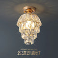 European-style light luxury american crystal small ceiling light for living room, hallway, corridor, entryway, balcony - minimalist modern indoor pendant light