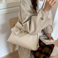 2025 korean style double shoulder crossbody multifunctional backpack women's new casual bag minimalist large capacity shoulder tote bag
