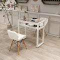 Nail art table and chair suit tempered glass workbench single double table nail art shop table casual nail art table