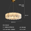Zhongshan factory direct: modern minimalist light luxury living room marble & solid brass chandelier - designer creative large pendant light
