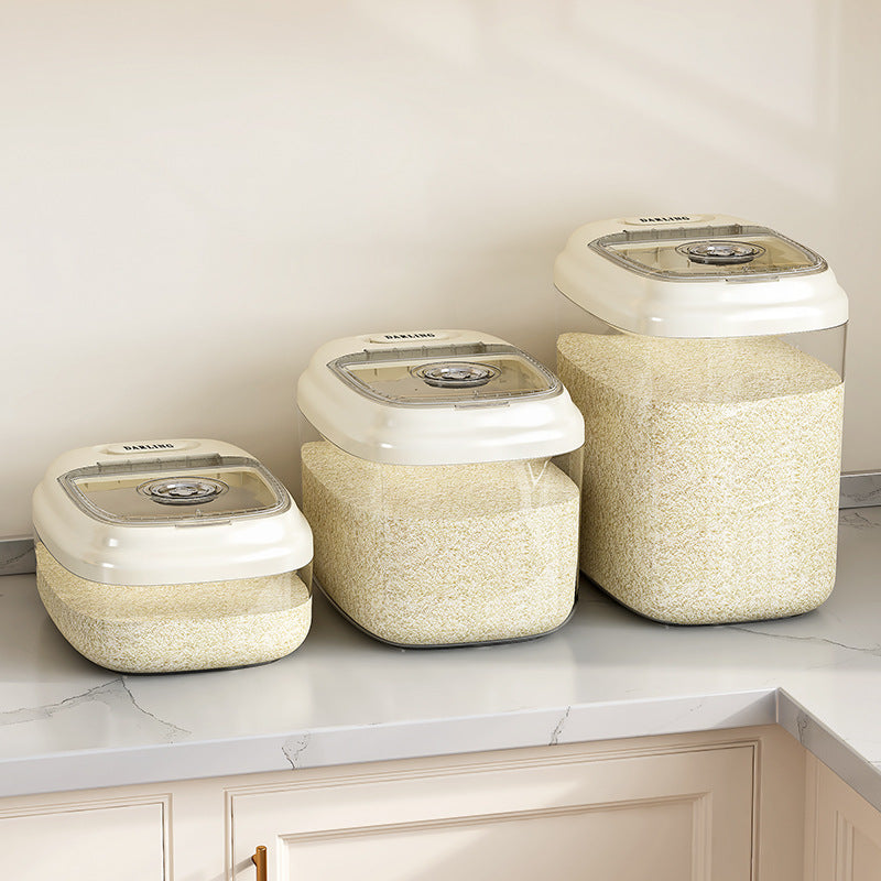 Rice bucket for home2025new arrival insect-proof and moisture-proof sealed rice cylinder rice storage rice box food grade grain storage barrel
