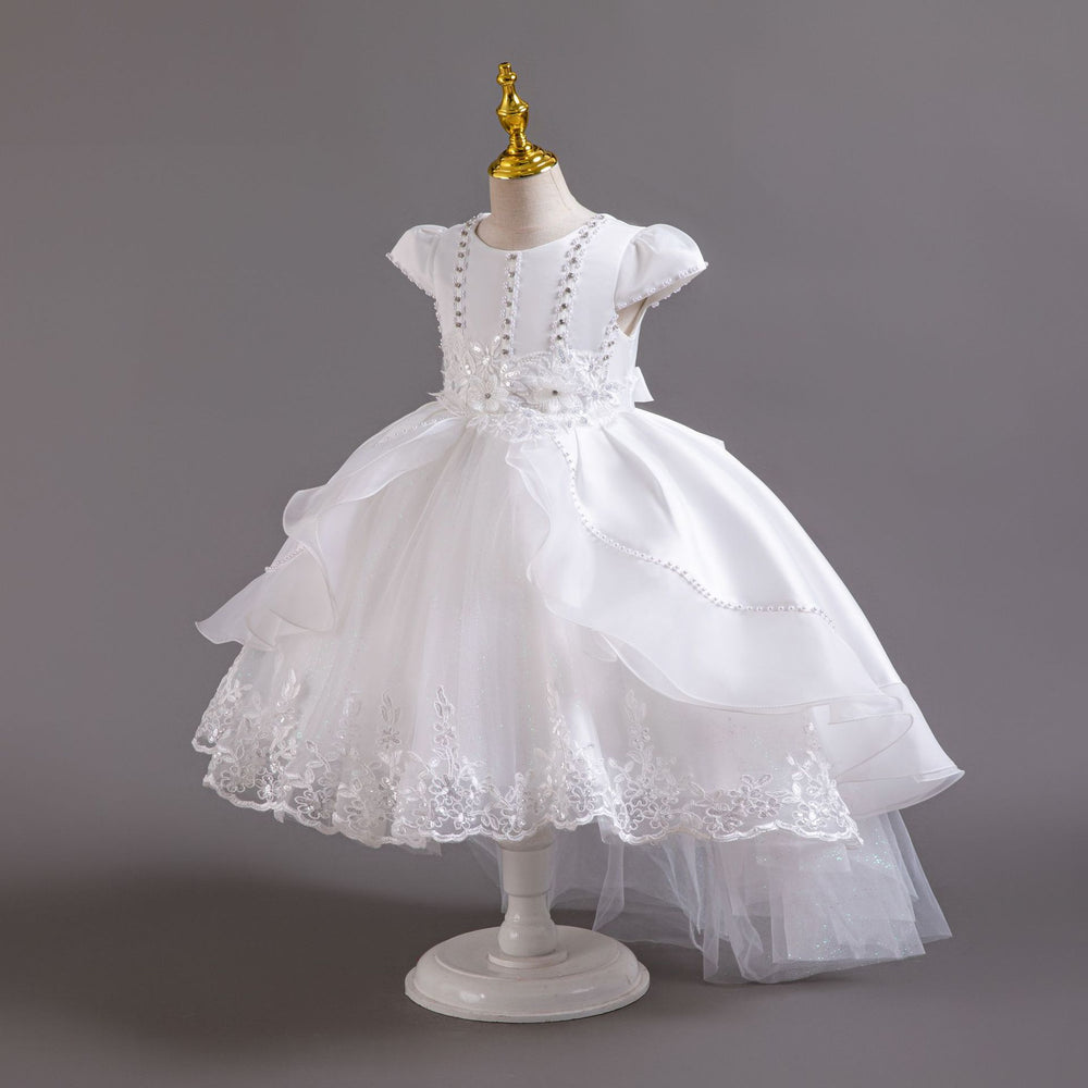 New arrivalin stock wholesale kids dress tail classy princess dress catwalk performance dress female baby dress