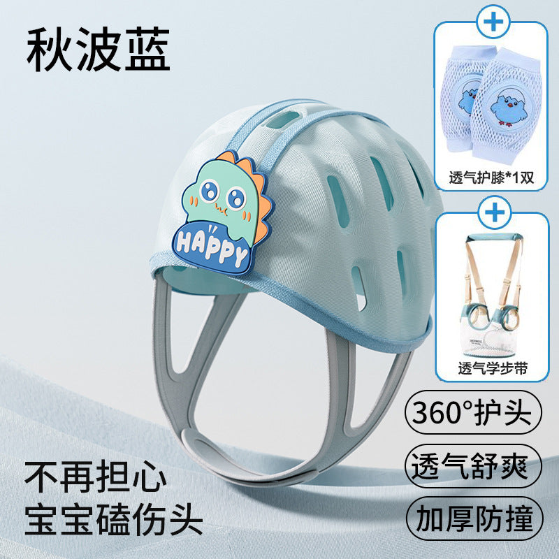 Baby toddler anti-fall head protector pillow, baby learning to walk head protection, all-season kids anti-fall hat, anti-collision safety helmet