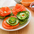 Stainless steel multi-purpose spiralizer - universal salad spinner for fruits, vegetables, carrots, and cucumbers