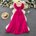 French chic ruffle trim chiffon dress -  new arrival: ethereal, slimming maxi dress