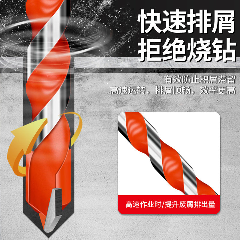 Tile drill bit concrete drilling hole opening overlord drill alloy triangle drill 6mm glass cement large full electric hand drill