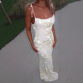 2026 summer new arrival: european and american high-end fashion slim-fit camisole bodycon sexy 3d floral dress