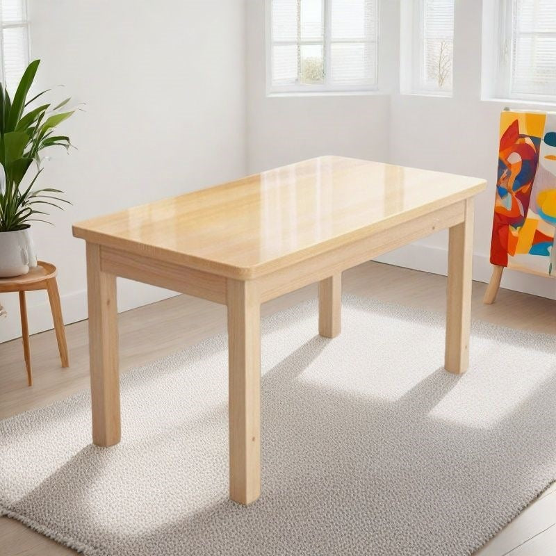 Solid wood dining table rectangular small apartment dining table combination table and chairs dining table and chairs casual modern table for home noodle shop