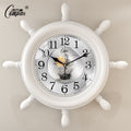 Rudder new chinoiserie wall clock living room mediterranean wall clock fashion clock silent quartz clock creative clock