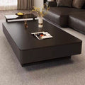 New sintered stone coffee table for living room, modern minimalist light luxury style, compact high-end tv stand with tempered glass top