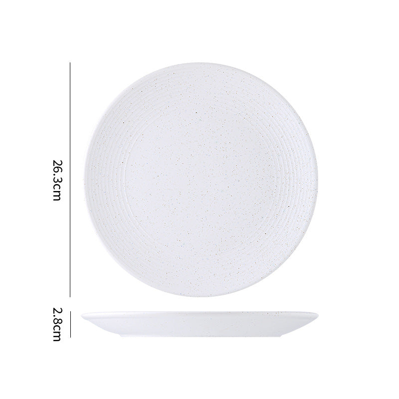Minimalist and high-end ceramic bowls, plates, and dishes - creative, simple style for hotel restaurants, home use, western cuisine, steak plates, and dessert plates